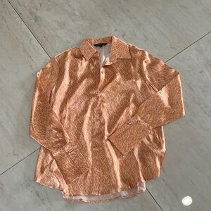 Catherine gee beautiful blouse with hearts on it, 100% silk